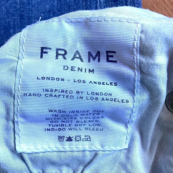 Frame Denim Le High Straight Carroll Distressed Staggered Raw Hem Jeans, Size 25 - Picture 12 of 15